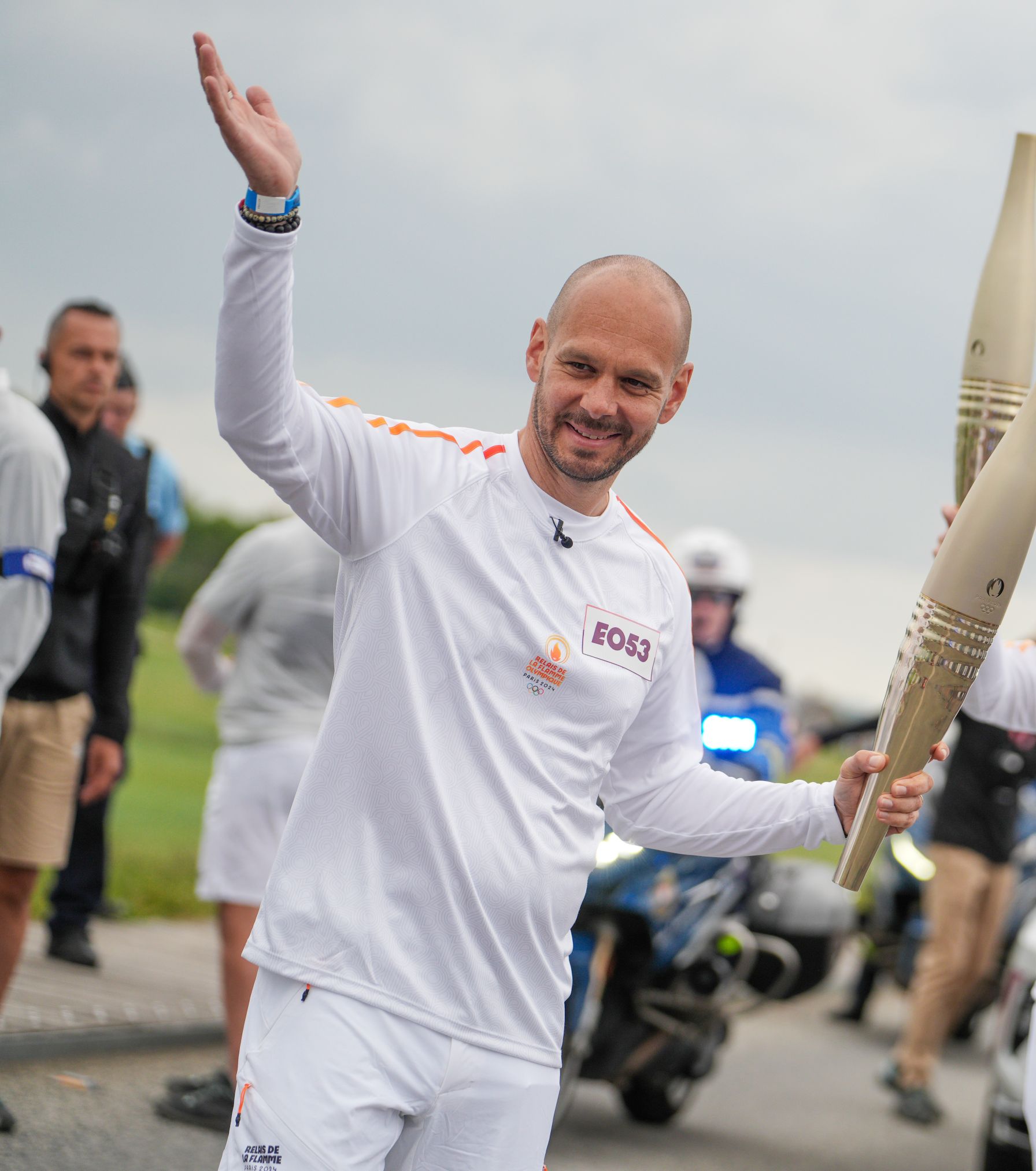 Romain DESGUÉE, porteur de la flamme olympique